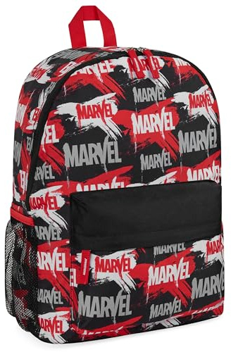 Marvel Spiderman Backpack for Kids Teenagers Avengers Rucksack School Bag Daypack Travel Bag for Days Out PE Sports Boys Gifts (Red/Black)