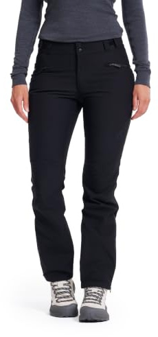 RevolutionRace Wasserdicht Silence Proshell 3L Pants für Damen, Outdoor-Shellhose mit optimaler Bewegungsfreiheit, Black/Anthracite 3.0, XL