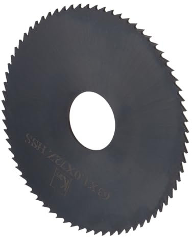 CoCud Disco de Sierra Circular, Diámetro de 63 mm, Eje de 16 mm, Grosor de 1 mm, 72 Dientes, Acero de Alta Velocidad (Hss) 6542 para Corte de Madera en Sierras de Mesa, Negro