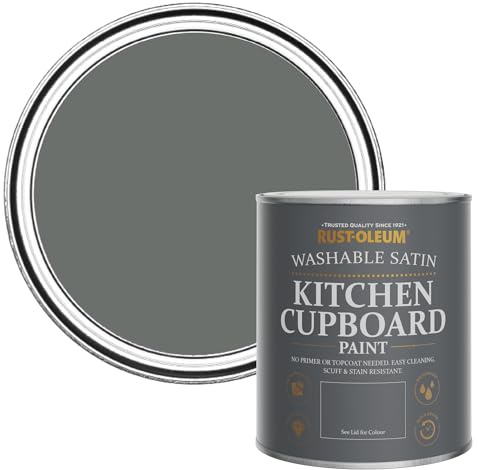 Rust-Oleum Kitchen Wood, Cupboard and Cabinet Paint in Satin Finish - Ouseburn 750ml