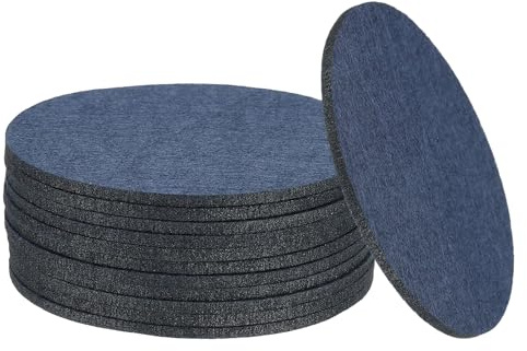 sourcing map Posavasos de fieltro para bebidas, posavasos de café de 3.5 pulgadas que protegen los muebles y la mesa de las marcas de agua, uso en el hogar, bar, color azul marino