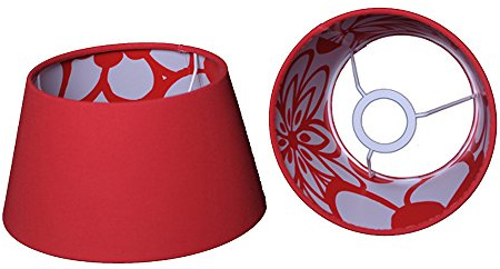 Lampenschirm für Tischleuchte in Rund Flashback Chintz Rot TL 25-18-14