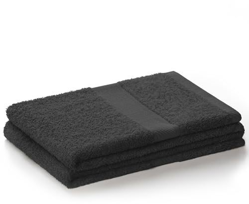 DecoKing Toalla 50x100 cm Algodón Bambú Viscosa Gris Marengo Antracita Grafito Absorbente Antibacterial Bamboo Bamby