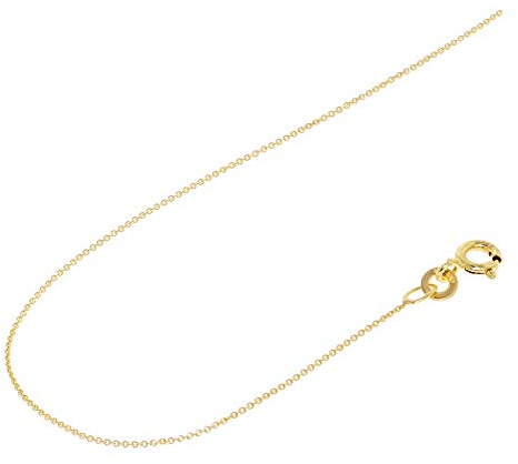 Acalee Halskette 333 Gold / 8 Karat Anker-Kette 0,8 mm eleganter Halsschmuck aus Echtgold für Damen, wunderschöne Geschenkidee, 10-1008-42 42 cm