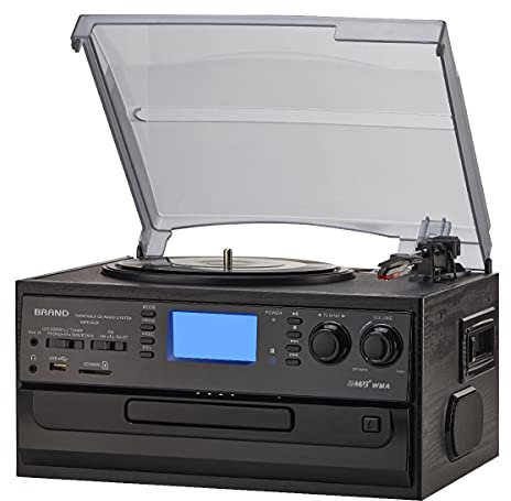 ORCC Plattenspieler,10-in-1 Vinyl Player, Schallplattenspieler für 33/45/78 U/min,Plattenspieler mit Lautsprecher, Aufnahme, Bluetooth und Fernbedienung für Musikliebhaber,schwarz