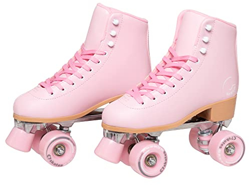 C SEVEN C7skates Cute Roller Skates for Girls and Adults (Cherry Blossom, Women's 7 / Youth 6 / Men's 6)