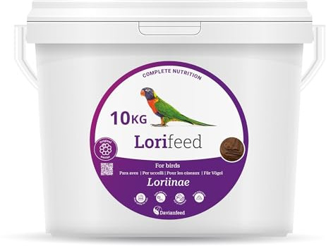 Lorifeed - Néctar Loris Completo 10 kg - Alimentación para Aves Nectarívoras - Fórmula Natural - Calidad y Salud Digestiva Premium - Davianfeed