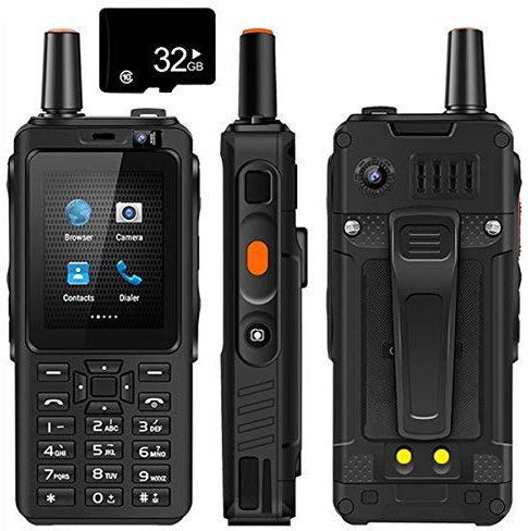 Unlocked 4G LTE Network Smartphone Walkie Talkie,Android Rugged Waterproof Builder Two-Way Radio PTT Outdoor Keyboard Dustproof Shockproof Mobile Cell Phone,Free Memory Card