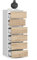 BDW 6-schubladen-kommode - Stilvoll, Robust Und Vielseitig - Sideboard Buffetschrank - Sideboard Kommode - Kommode - 40x109x35 cm - Weiss/Eiche Sonoma
