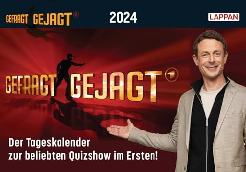 LAPPAN Gefragt Gejagt - Tagesabreißkalender 2024 - -Verlag - Der Kalender zur beliebten Quizshow im Ersten - 16 cm x 11 cm