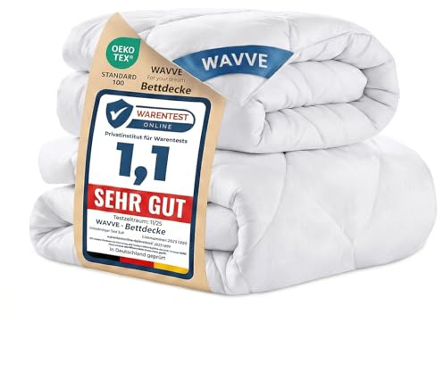 WAVVE Piumone 200x220 cm 2 pezzi Set Estivo 150gsm + 4 Stagioni 300gsm = Invernale 450gsm Piumino, Trapunta Microfibra Bianco