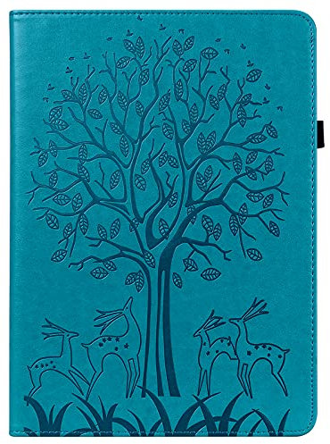 Funda de piel para Huawei Mediapad M5 Lite 10, funda de piel sintética con función de encendido y apagado automático para tableta Huawei MediaPad M5 Lite 10 de 10.1 pulgadas, versión 2018, color azul