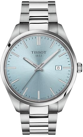TISSOT (テ) män analog schweizisk kvartsur med 316L massivt rostfritt stål armband rem T1504101135100