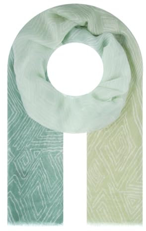 Majea - schmal geschnittenes Damen-Halstuch, dünner Schal, feines Halstuch, sommerlicher Damenschal, Damen Stola (880060) (grün 7)