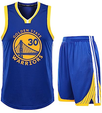 2-Teiliges Kinder/Erwachsene Basketball Trikot Shirt und Shorts, Kinder/Erwachsener Basketball Trikot Set, Basketball-Spieltrikots für Herren/Jungen blau XS