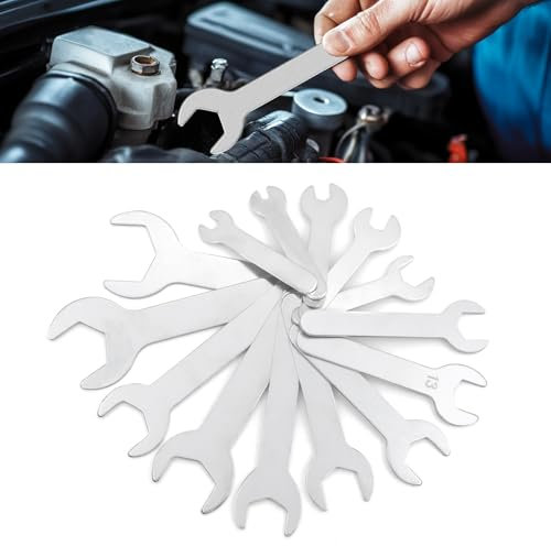 Biqing 14PCS Thin Wrenches Set,2mm Super Thin Wrench Set Metric 4-27mm for Bicycle, Motorcycle, Automobile Repair