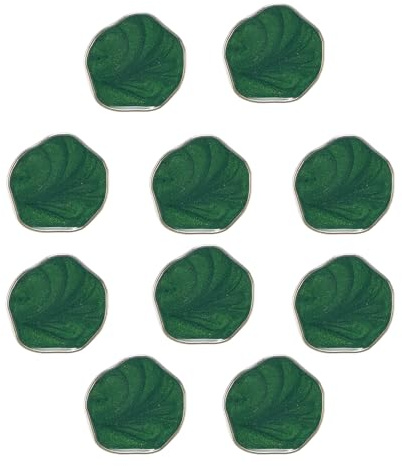 CAPASTEC 10 Pz Pulsanti per Camicia Pantaloni Blazer Giacca Completo Maglione Polsini Cucito Maglia Decorazione per Donne Uomini Plastica Forma Irregolare 21mm Verde