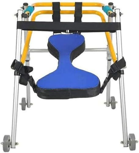 Gehhilfen Für Behinderte Menschen Rollator mit Rädern, leicht, zusammenklappbar, für Kinder mit Zerebralparese, mit gepolstertem Stehgestell, für Kleinkinder, Kinder, Jugendliche mit besonde