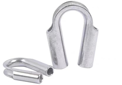 304 rostfritt ståltrådsklämma for kabelriggning, kraftig(M8 (1Pcs))