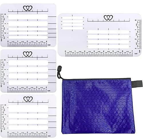 Envelope and Address Stencil Ruler Guide and Template for Writing, Calligraphy, Recipe Cards, Wedding Invitations, Thank You Notes, Baby Shower Invitations, Holiday Cards and DIY Labels- 4Pcs 4 Style