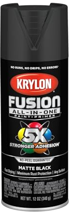 Krylon Fusion All-In-One Adhesive Spray Paint for Indoor/Outdoor Use, 12 oz, Black