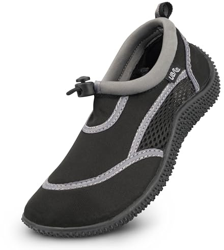 Urban Beach Unisex Kids Mono Toggle Walking Shoe, Black, 4 UK