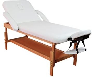 Mira Lettino da massaggio fisso con schienale per estetica e spa, modello Nuvola, lettini fissi regolabile in altezza, professionale estetista