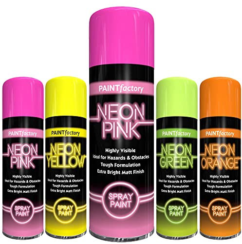 Classic Signature - 1x Pink Neon Spray Paint 400ml Fluorescent Bright Aerosol Extra Bright Graffiti (Banksey) Paint Assorted Colour