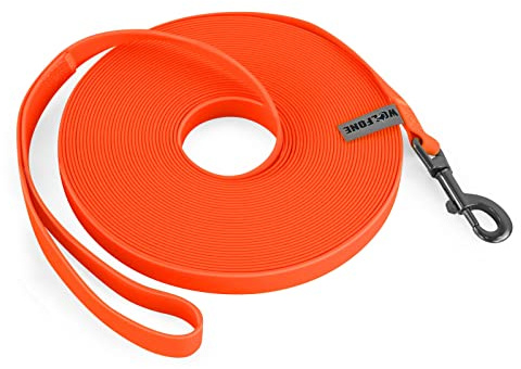 Wolfone Orange 9m Long Line Lead Waterproof Recall Training Dog Lead