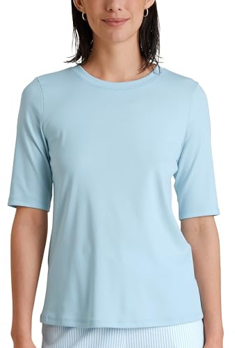 CALIDA Amalfi Journey T-Shirt, Bleu Cascade, 42-44 Femme