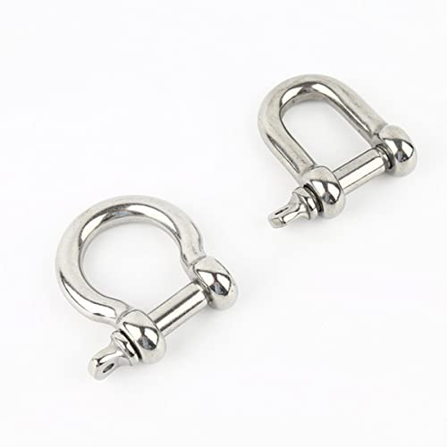 Unifizz Grillo a D M4 per impieghi gravosi, gancio a D, resistente anello con gancio portante a D per un collegamento rapido di catene e funi metalliche, struttura pesante, blocco grillo per trasporto