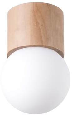 SOLLUX lighting BOOMO 8 Elegante Deckenleuchte aus Naturholz - Deckenleuchten Lampe für Innen - Deckenleuchte Wohnzimmer – Glühbirne nicht enthalten – G9-Fassung – 12x12x19cm