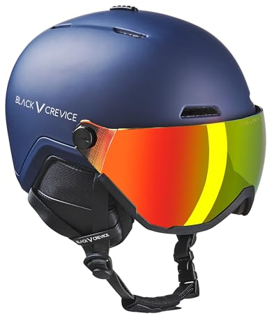 Black Crevice Skihelm Davos mit Visier, blau, M (56-58 cm)