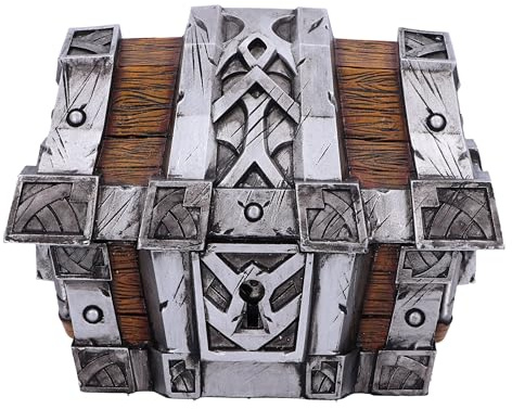 Nemesis Now World of Warcraft Coffre au trésor en résine Argenté/marron 10,5 cm