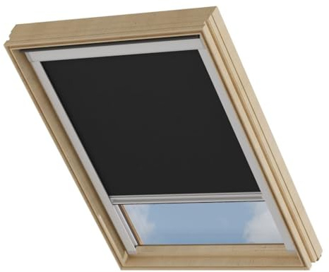 Cocoon Dachfenster Verdunkelung MK08 - Kompatibel mit VELUX Dachfenstern - Dachfenster Rollo mit Hitzeschutz - Einfache Montage - Schwarz