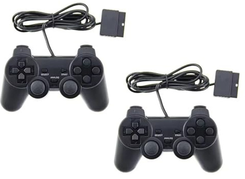 DARLINGTON & Sohns Zubehör Set 2 Controller für Playsation 2 PS2 PSX PSOne PS1 Controller Analog Gamepad Joystick Joypad PS 2