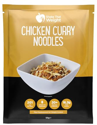 Shake That Weight - Chicken Curry Noodles - 10 Meals, High Protein, Low Calorie, Meal Replacement for Weight Loss, Vegetarian, Quick & Easy