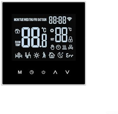 Termostat smart trådlös WiFi, varmvattenberedare temperaturomkopplare fjärrkontroll panel med röststyrning för smarta hem (3 A termostat)