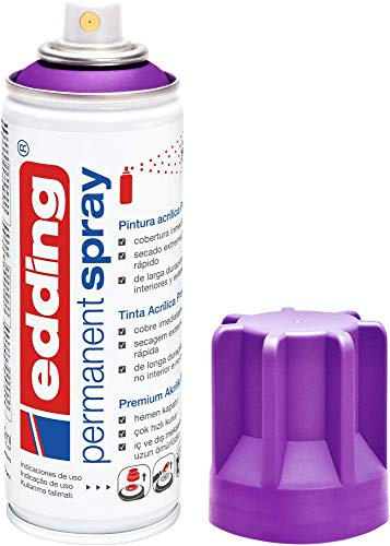 Edding 5200-910 - Spray Permanente de Pintura Acrílica - 200 ml - Arándano Mate