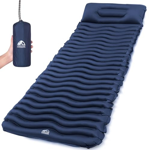 Unigear Matelas de Camping Gonflable, Coussin d'air Ultraléger, Matelas Gonflable Résistant à l'eau pour Camping, Voyage, Plage, Tente, Sac de Couchage