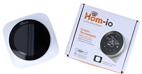 Hom-Io | Cronotermostato Smart Wi-Fi PLUS per Caldaia e Boiler a Gas, Termostato Digitale, Imposta e Gestisci La Temperatura, Programmazione Settimanale, Display LCD Touch