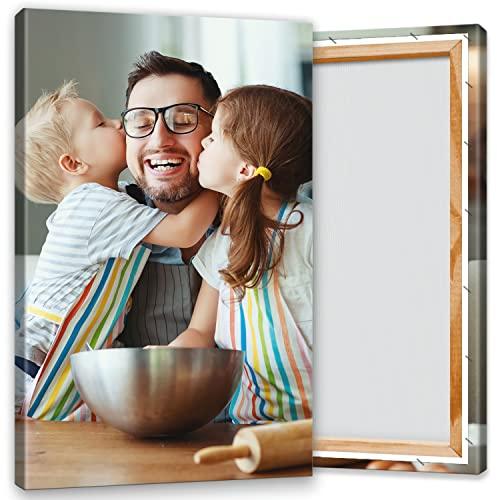 Ihr Foto auf Leinwand 35x60 cm SOFORT ONLINE Upload Ihr eigenes Bild auf Leinwand mit Holzrahmen - Wandbild mit Wunschmotiv - Persönliches Kunstdruck