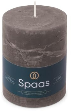 Spaas Rustikale Stumpenkerze 80/110 mm 65St. - dunkelgrau