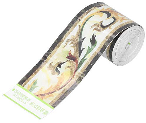 Tissting Bordo Carta Da Parati, Adesivo Geometrico in PVC Autoadesivo Impermeabile per Piastrelle, Cucina, Bagno, Soggiorno, Ufficio, Rotolo di Adesivi Decorativi per Pareti