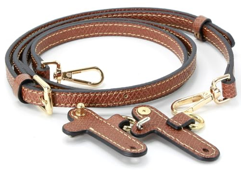 banbeln Mini Bags Leather Shoulder Strap Kit Fit For Adjustable Crossbody Small Bag (brown&gold,SET)