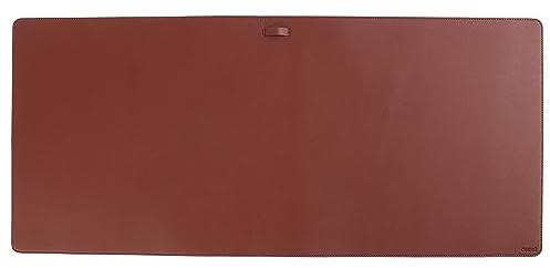 Desire2 Brown Prestige Schreibtischunterlage, großes Mauspad für Schreibtisch, Mauspad und Tischunterlage für Tastatur, veganes Leder, Schreibtischunterlage für Desktop und Laptops