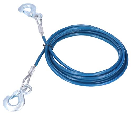 Fune da Traino in Filo di Acciaio, Cavo da Traino per Auto da 4 X 10 Mm, Resistente, Resistenza Alla Rottura di 11.023 Libbre per SUV, Fuoristrada, Pick-up