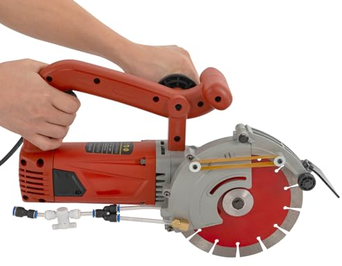 vinnyooc 220V 4800W Scie Circulaire Scie À Béton Électrique 5000r/min Disques Diamant Scie Circulaire À Béton Scie A Main Pour Carrelage Marbre Granit Bois