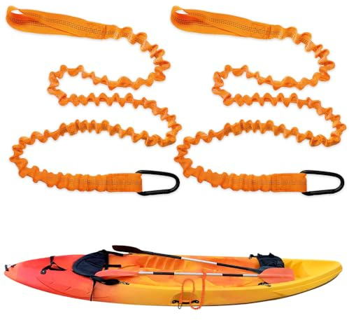 mizikuu 2 Kayak Paddle Leash, Surfboard Leash, Kayak Paddle Lead with Adjustable Belt Buckle and Hooks, Kayaking Accessories for Canoeing Boating Surfing