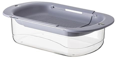 Fruit Vegetable Depot for Washbasin, Colony Sink, Double Layer Retractable Fruit Bowl Washing-Washing Fruit Bowl for Washing Orchards